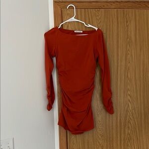Rust Long Sleeve Dress